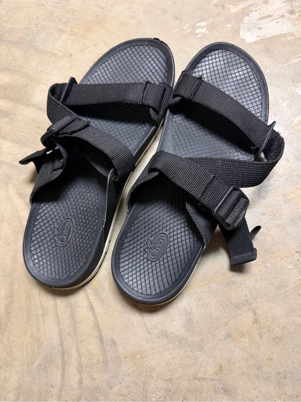 Chaco Black Adjustable Strap Sport Sandals